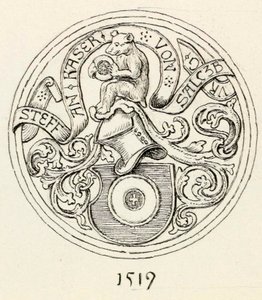 Coat of Arms of the Host Vessel with the Year 1519 from the Church in Kranjska Gora by Ladislav Benesch